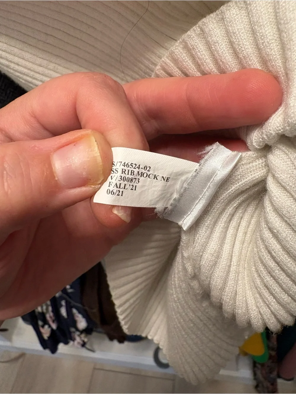 Banana Republic Cream Ribbed Short-Sleeve Knit Top